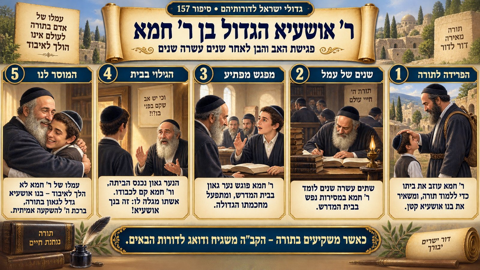 תמונת סיכום — ר' אושעיא הגדול בן ר' חמא: ר' אושעיא הגדול בן ר' חמא
